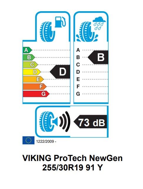 Eticheta Energetica Anvelope  255 30 R19 Viking Protech Newgen 