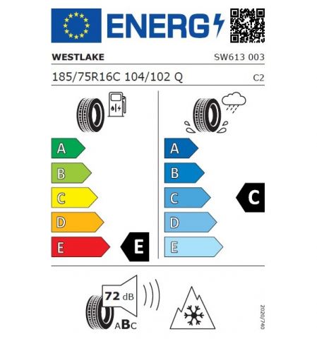Eticheta Energetica Anvelope  185 75 R16C Westlake Sw613 