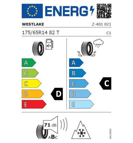 Eticheta Energetica Anvelope  175 65 R14 Westlake Z401 