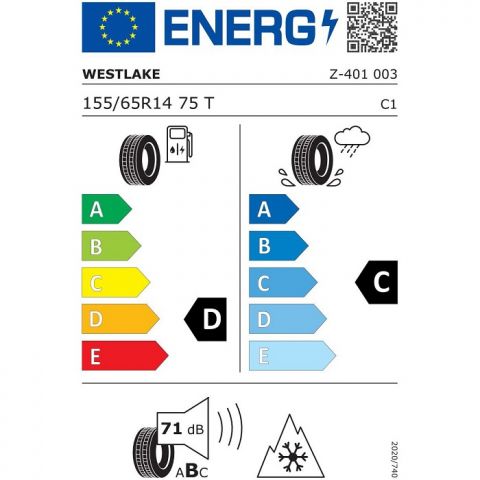 Eticheta Energetica Anvelope  155 65 R14 Westlake Z401 