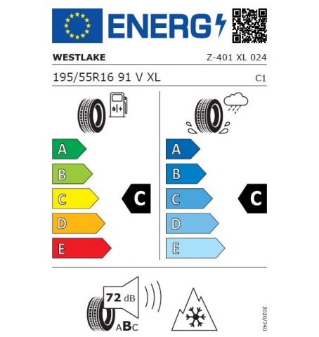 Eticheta Energetica Anvelope  195 55 R16 Westlake Z401 