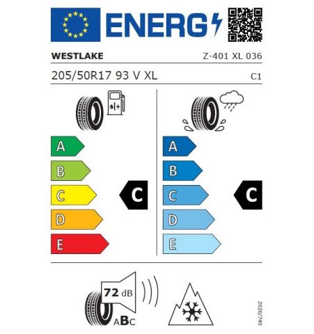 Eticheta Energetica Anvelope  205 50 R17 Westlake Z401 
