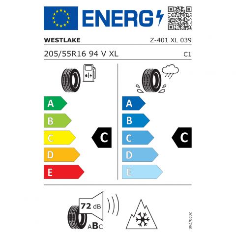 Eticheta Energetica Anvelope  205 55 R16 Westlake Z401 