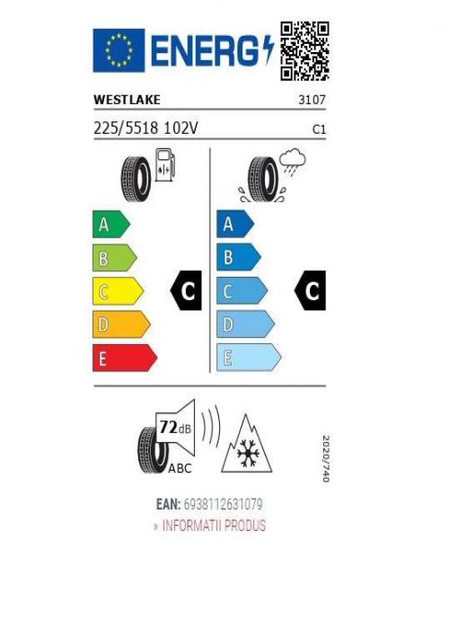 Eticheta Energetica Anvelope  225 55 R18 Westlake Z507 