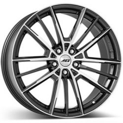 Jante ALIAJ 18 - Jante AUDI, BMW, FORD, SKODA, VOLKSWAGEN, CUPRA, MERCEDES BENZ, MINI, SEAT - Jante AEZ KAIMAN DARK GUNMETAL/POLISHED AKAG8FP46 R18 8 5X112 ET46.