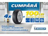 PROMOTIE Michelin in perioada 15.10.2016-30.11.2016 - CADOU 100 LEI la 4 anvelope Michelin!